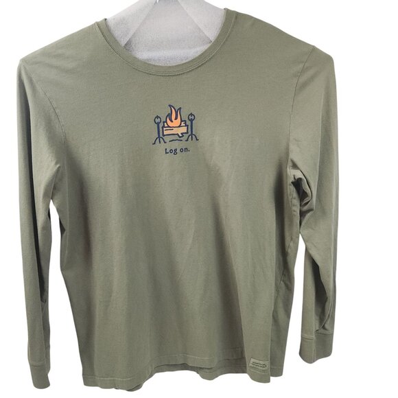 Life Is Good Vintage Log On Graphic Long Sleeve T-Shirt Men Size XL - Picture 1 of 8